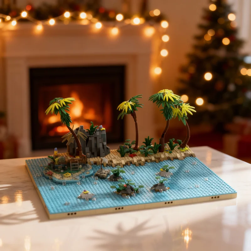 Ensemble de 773 pièces MOC Pirates Diorama, 1 modèle Ray, blocs de construction, architecture, cadeaux de Noël, idée créative, jouet éducatif