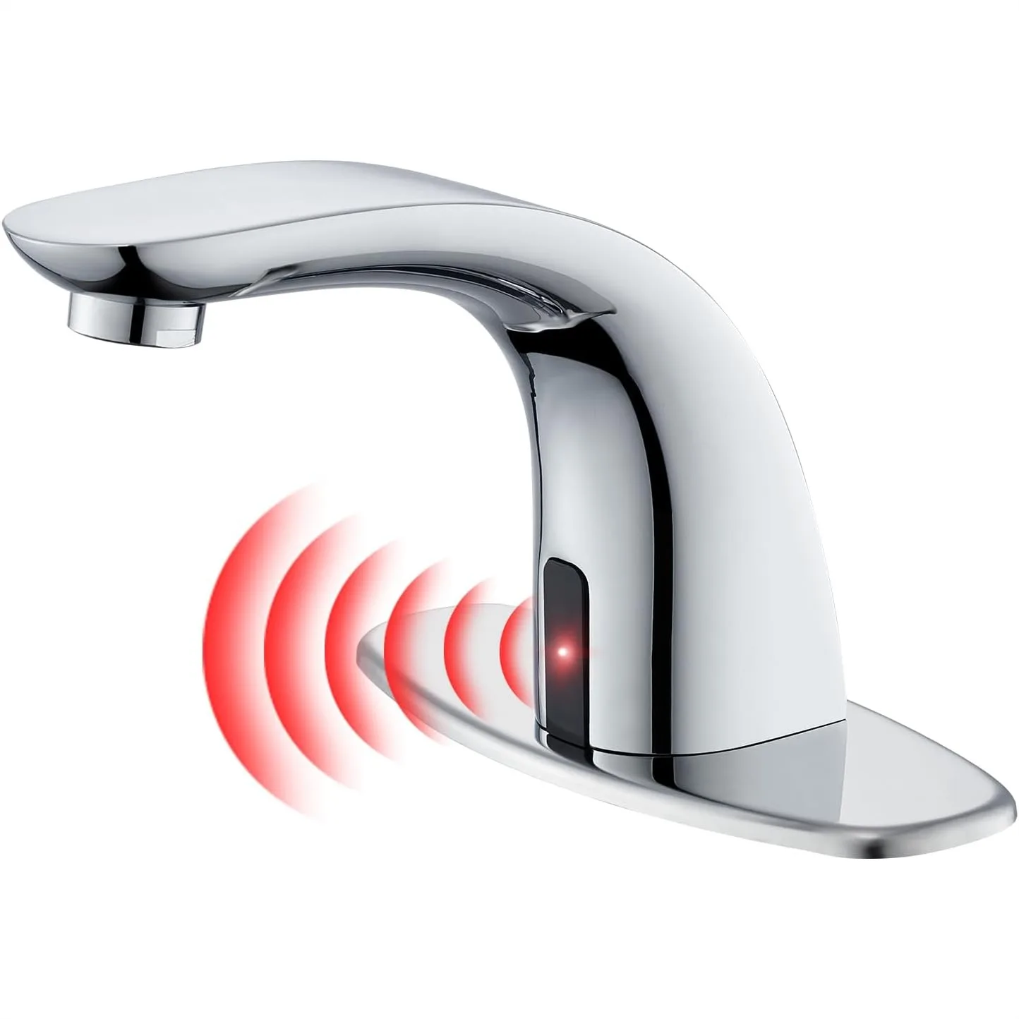 

Touchless Bathroom Sink Faucet with Sensor, Automatic Water Shutoff, Chrome, Easy Install