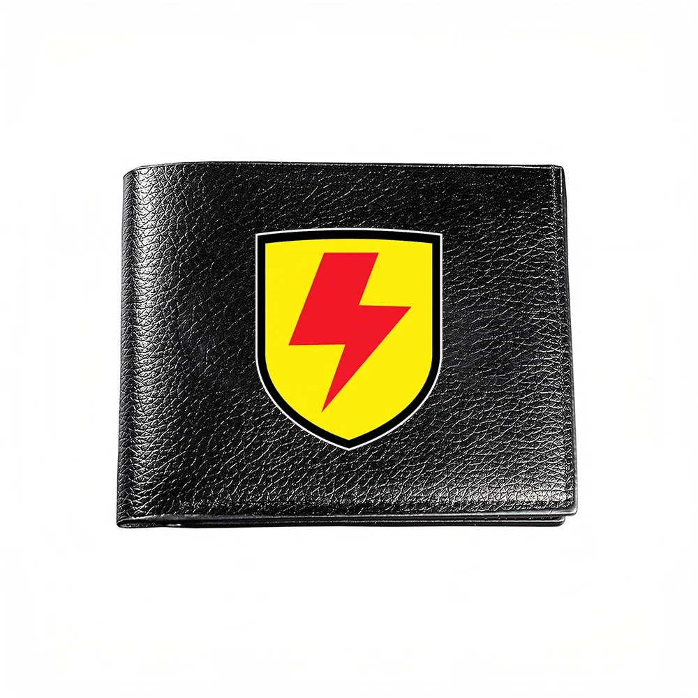 Shield With Red Lightning Bolt Design Men's Wallet Card Holder Casual Business Fashion Style