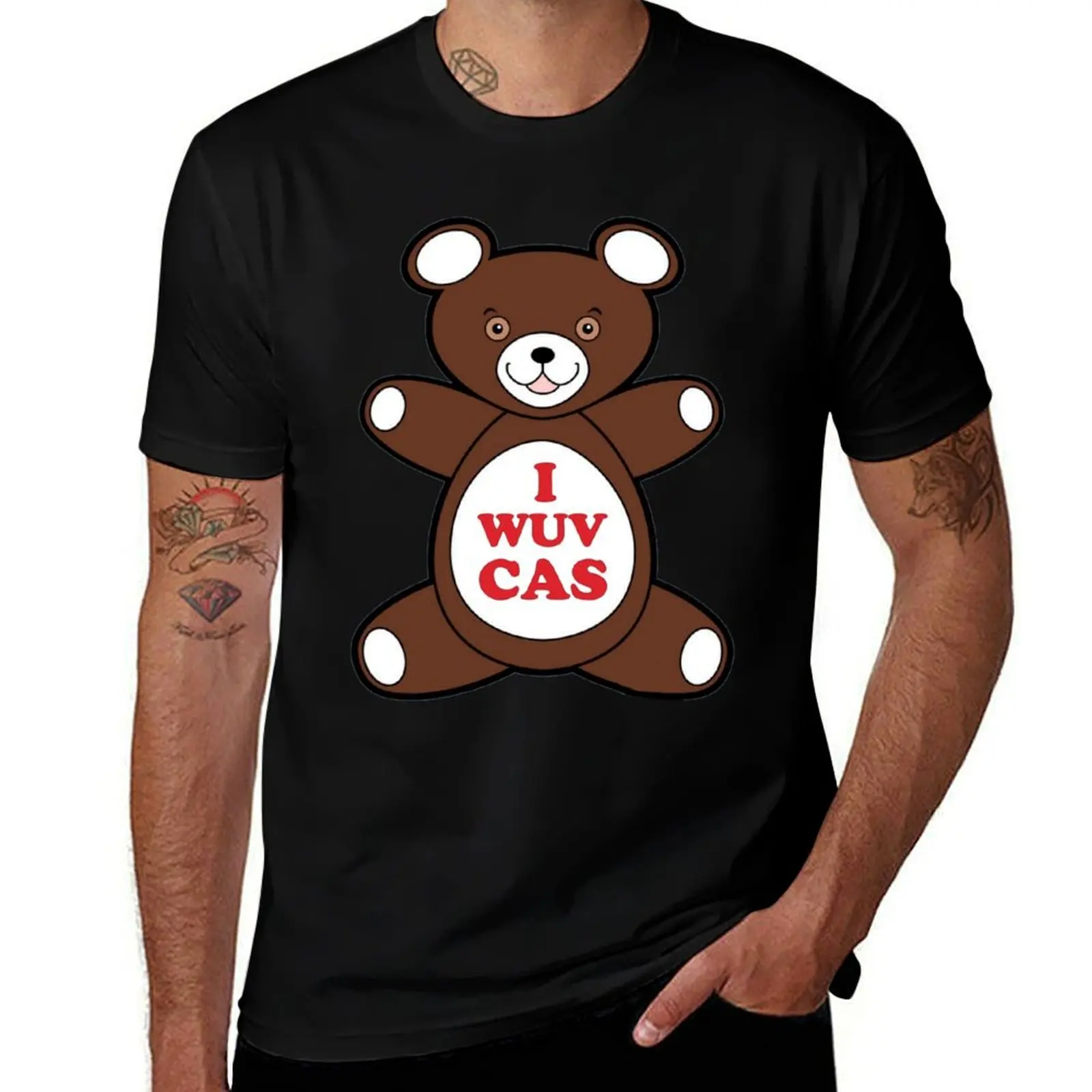 

I Wuv Cas T-Shirt essential t shirt man t shirt heavy cotton
