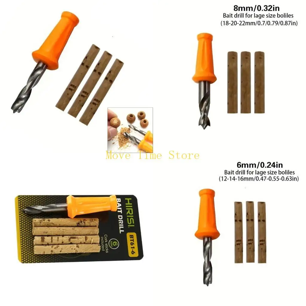 

92ME Baits Stop Bead Fishing Tackle Baits Drill Set Fishing Accessories Tool Stainless Steel Baits Drill Cork