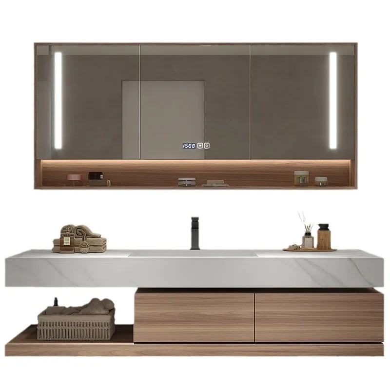 

bathroom cabinet, washstand, toilet, wash basin integrated, simple combination