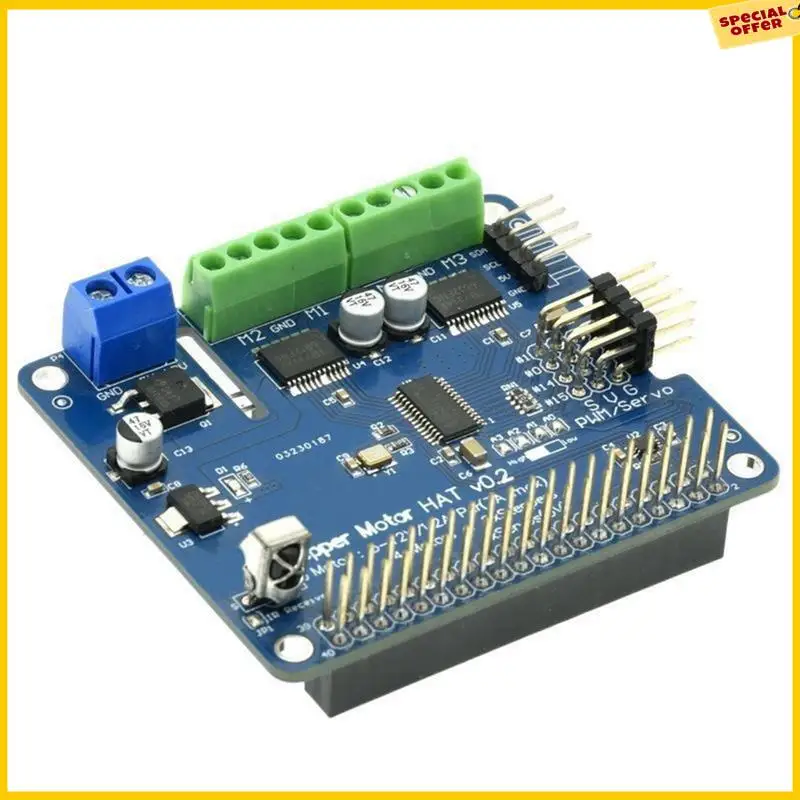 A25P Stepper Motor HAT V0.2+Robot Expansion Board Stepper/Motor/Servo For Raspberry Pi 3B/3B+ Accessories