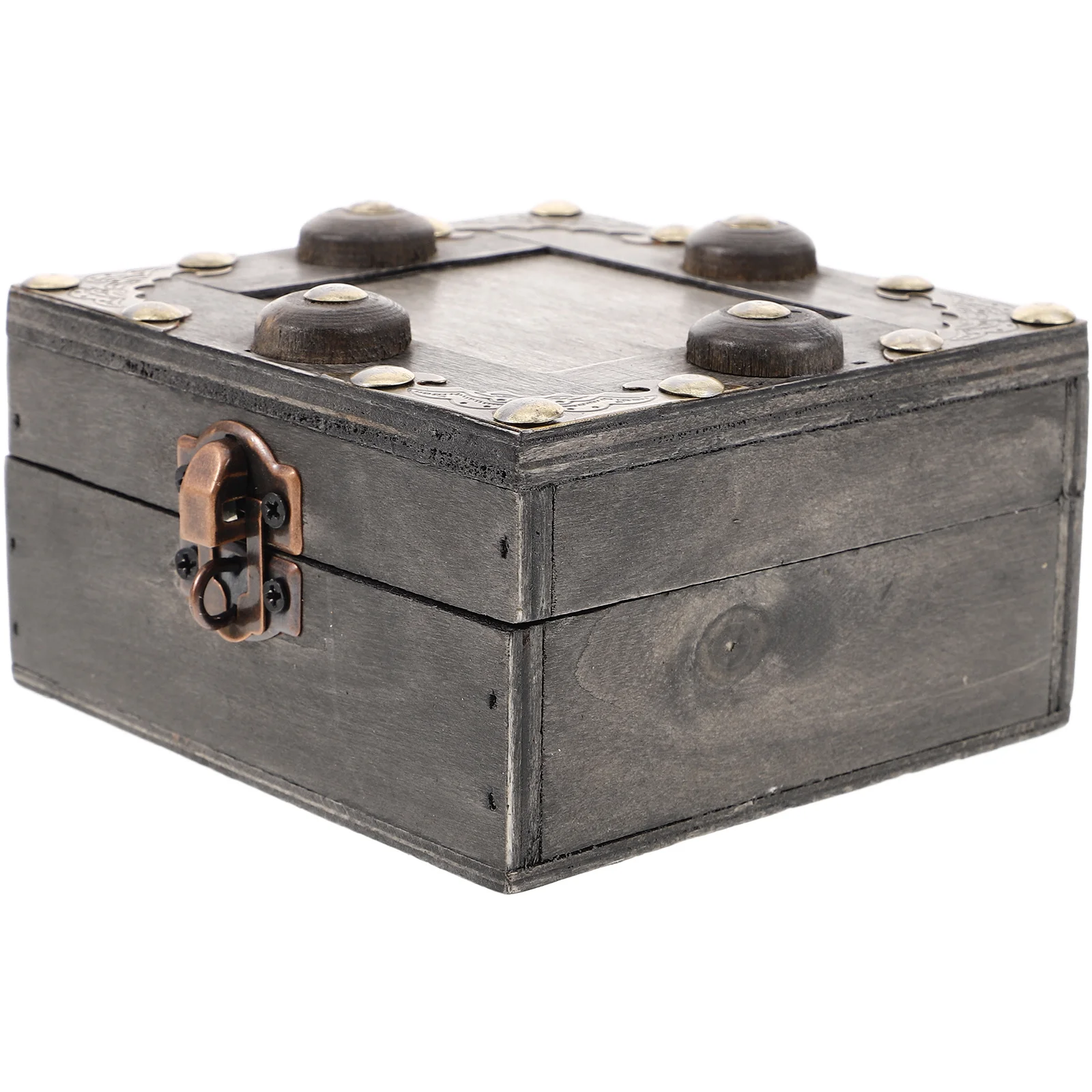 

Delicate Wooden Jewelry Storage Box Chic Compact Jewelry Organizer Trinket Case Decorative Holder Storage Case