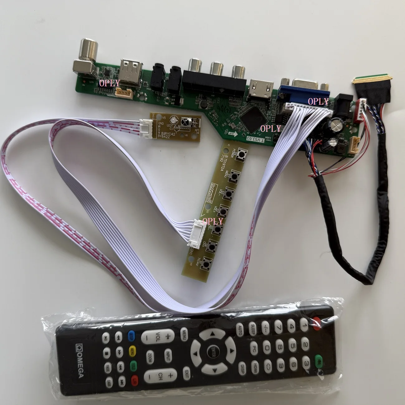 HDMI-compatible TV Controller board kit RF USB AV VGA Audio for LG LP101WX1 LP101WX1-SLN2 10.1