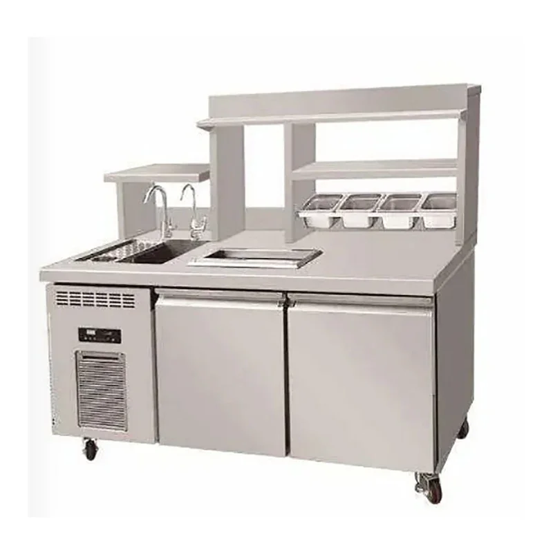 

Milk tea counter Water bar counter Milk tea shop workbench Milk tea shop Stainless steel cabinet Commercial kitchen workbench