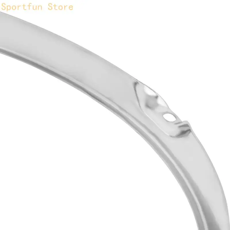 Rounded Drum Hoop for 14 Inch Hardware Check, Silver Plated Replacement Hoop with 6 Lug Structure for Spare Drum Part Planning