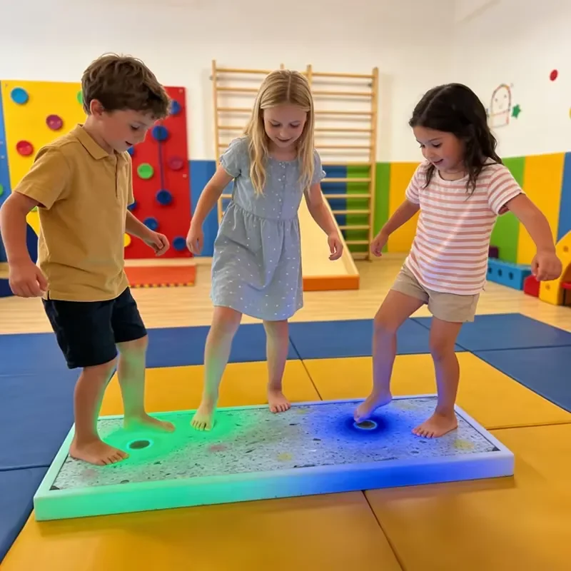 for Sensory Dance Floor Room Active Touch Interactive Lighting IP65 White LED Floor Game Block for Children Indoor Playground
