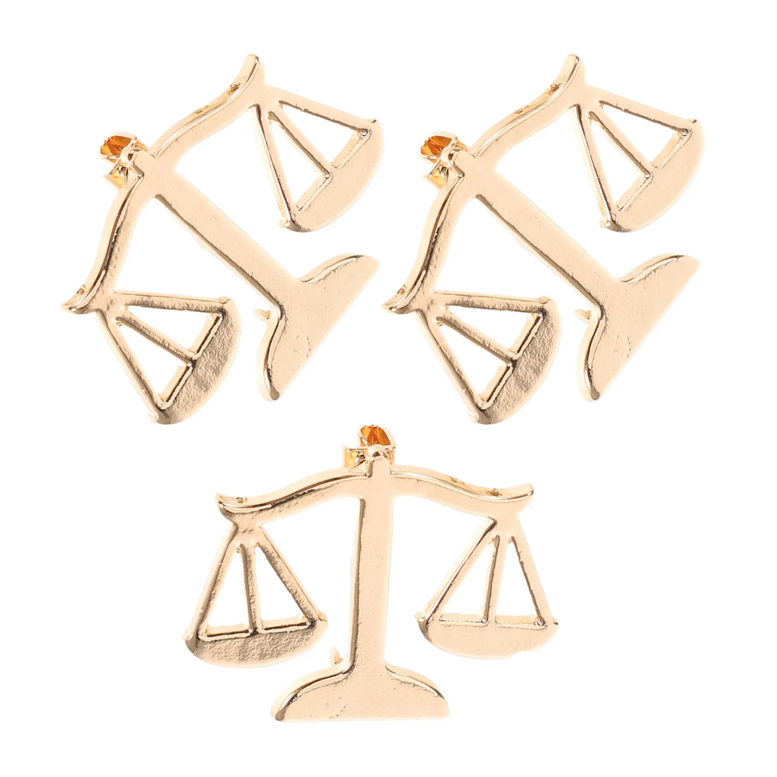 

3pcs Decorative Brooch Pin Alloy Metal Lapel Pin For Law Lawyer Justice Scale Suit Shirt Coat Formal Wear Accessories