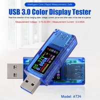AT34 USB 3.0 Colour LCD Voltmeter Ammeter Voltmeter Multimeter Battery Charging Power Supply USB Tester