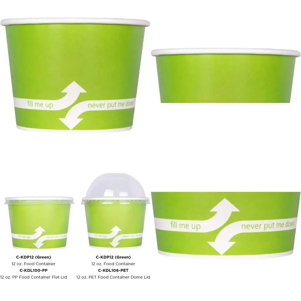

Ice Cream Cups and Soup Bowls - 12oz, 1000 Count, Suitable for Hot and Cold Foods, Perfect for Soup, Ice Cream, Gelato, Yogurt,