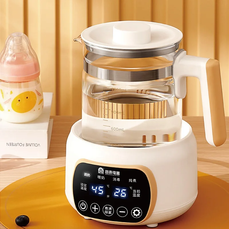 Multifunctional Tea Maker Office Steam Spray Glass Flower Teapot Temperature Control Health Kettle Home Electricity Kettle 1.3L