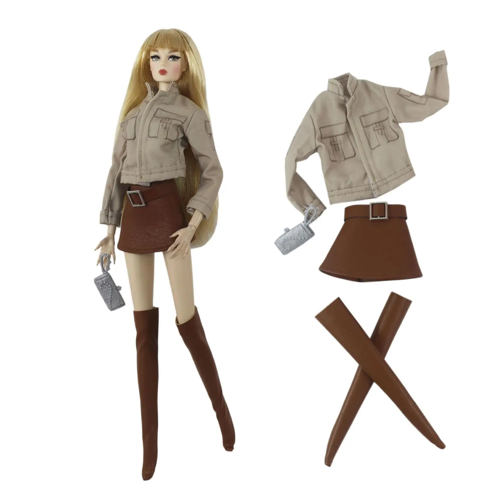 Handcrafted Stylish Jacket Skirt 1 6 BJD Doll Clothes Fashionable Outfit for 30cm Dolls Display - view 5
