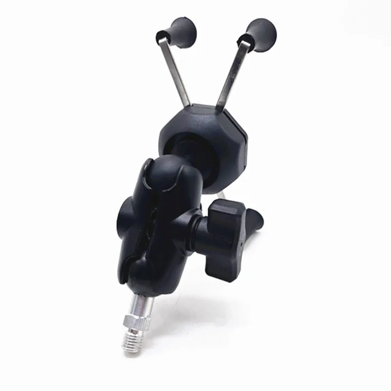 

Folding Aluminum Cellphone Bracket Side Mirror Motorcycle Phone Holder Mounts M10 Ball Head Adapter for Bicycle Mount for Ram