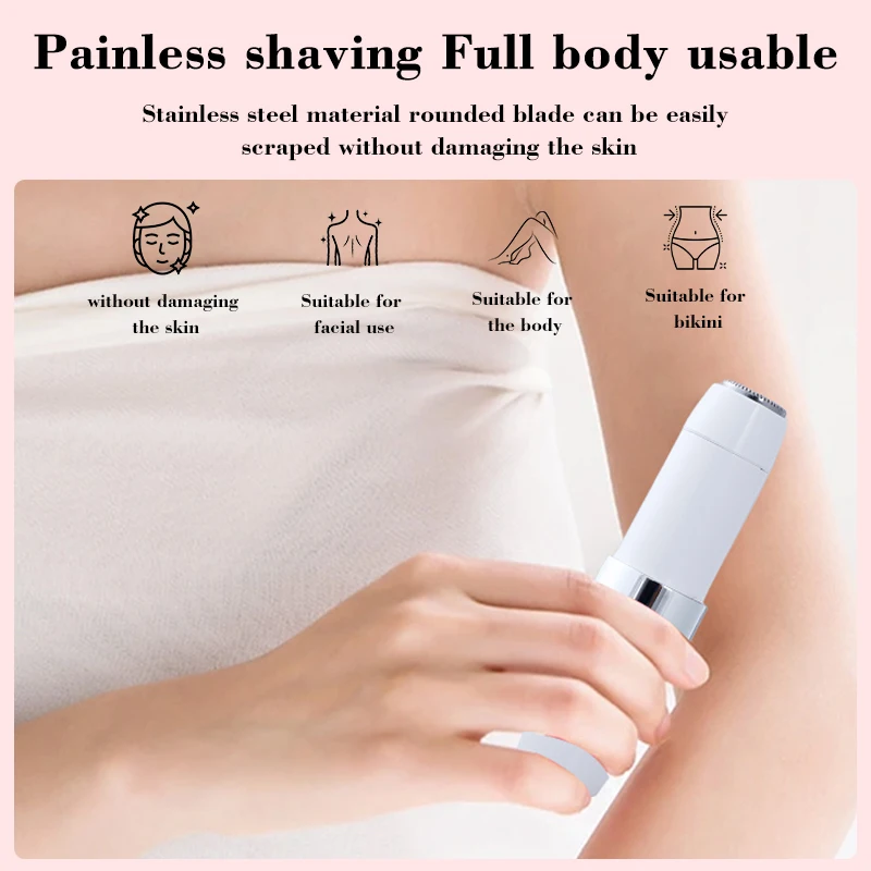 

Portable lipstick electric hair trimmer eyebrow pencil, USB charging, men's and women's hair removal device
