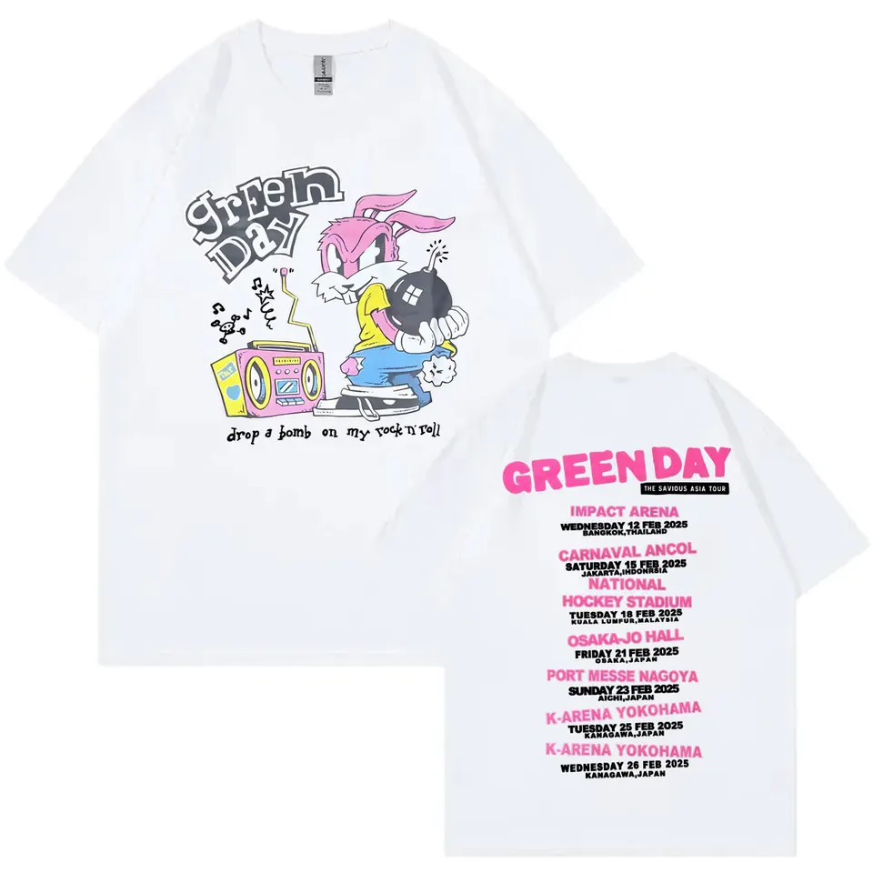 Green Day The Saviors Tour 2025 Graphic T Shirts Men Women