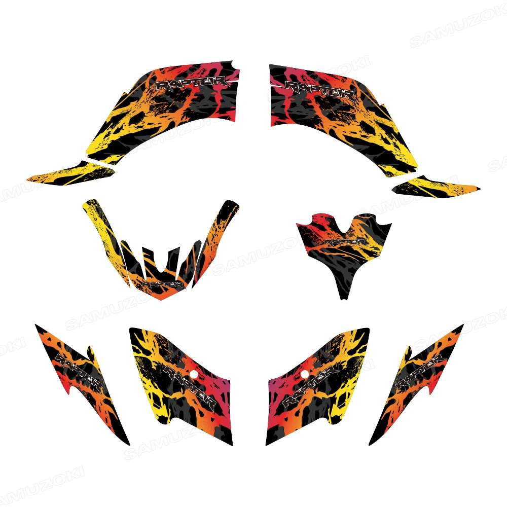 

Набор декоративных графических наклеек для квадроциклов и мотоциклов, подходит для Yamaha Raptor 125 250 Raptor125 Raptor250 YFM125 YFM250