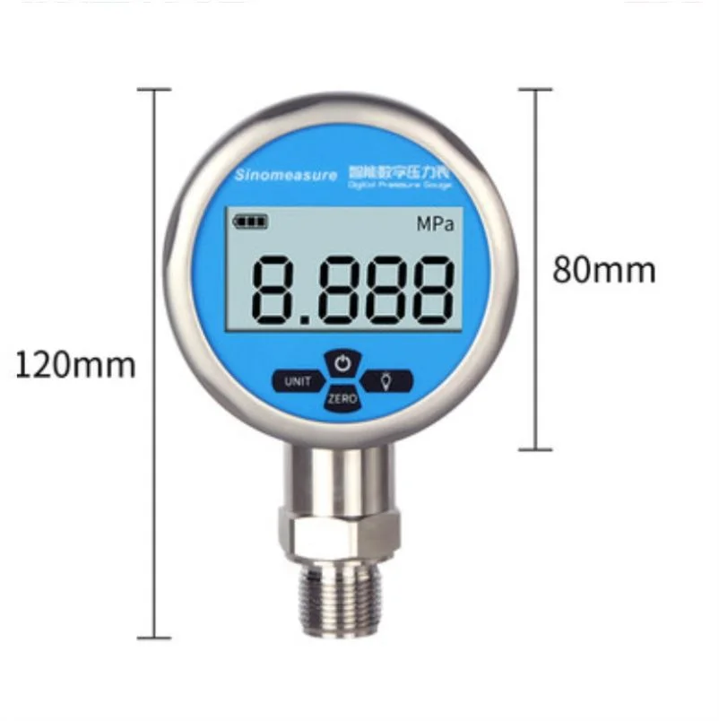 High Precision Digital Water Pressure Gauge IP65 Customizable ODM Supports Air and Liquid Pressure Sensor Models