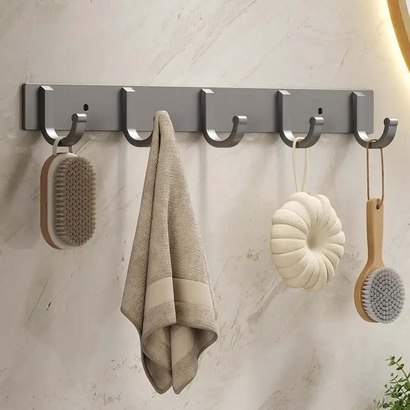 Strong Adhesive Metal Wall Hooks No-Drill Heavy Duty Load-Bearing Hangers Kitchen Bathroom Clothes Towel Organization Hooks