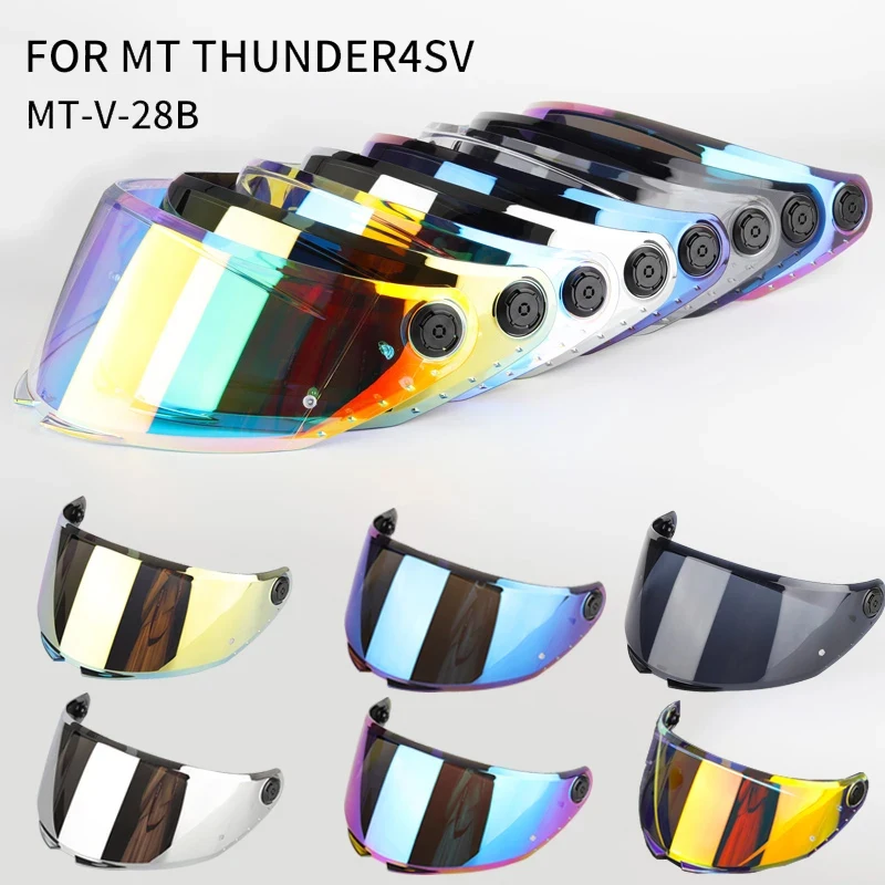 MT Helmet Visor Shield for THUNDER 4 SV Sunscreen Capacete Windshield Uv Protection Motorcycle Replace Extra Lens MT-V-28B