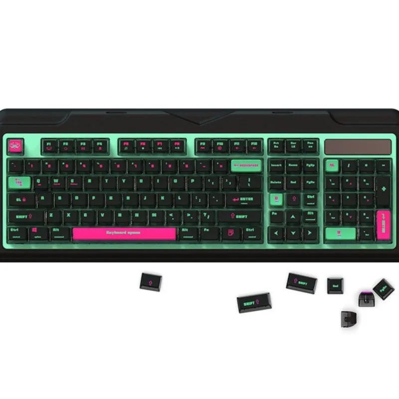 116 Keys Future Punk Transparent Keycaps ASA Profile PBT Key Caps Kit 61/64/68/84/75/87Keys GMK67 Gaming Mechanical Keyboard