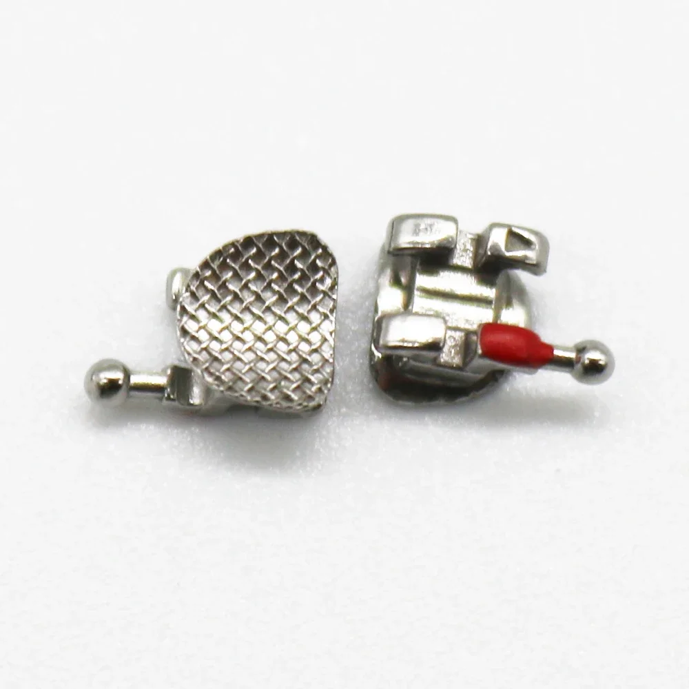 5Boxes Dental Metal Bracket Plastic Box Mesh MBT 345Hooks 0.022 Standard Mini  With/Without Buccal Tube