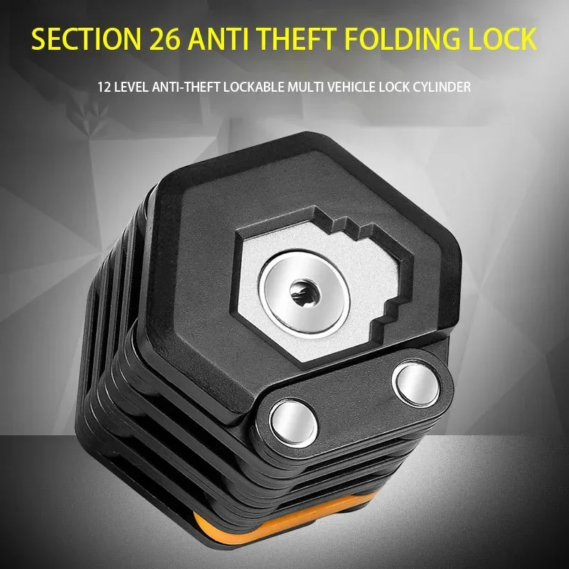 Anti-theft Key Lock Mountain Bike Electric Car Chain Lock Motorcycle Battery Car Folding Lock Bicycle Accessories