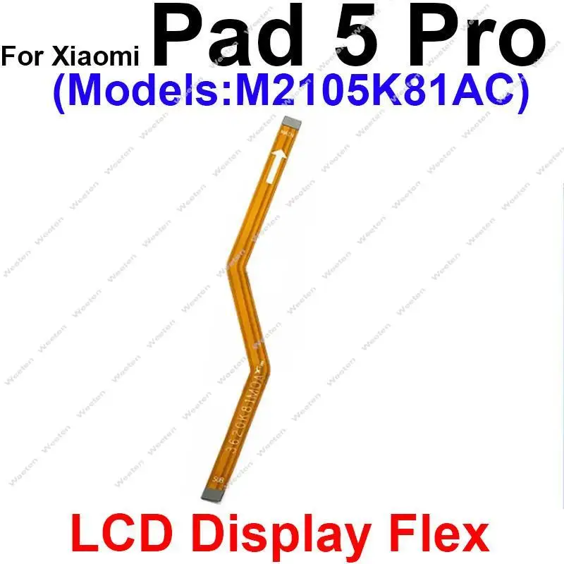 LCD Mainboard Flex Cable For Xiaomi Pad 5 Pro Power Volume Microphone Keyboard Flex Light Sensor Contact Flex Ribbon