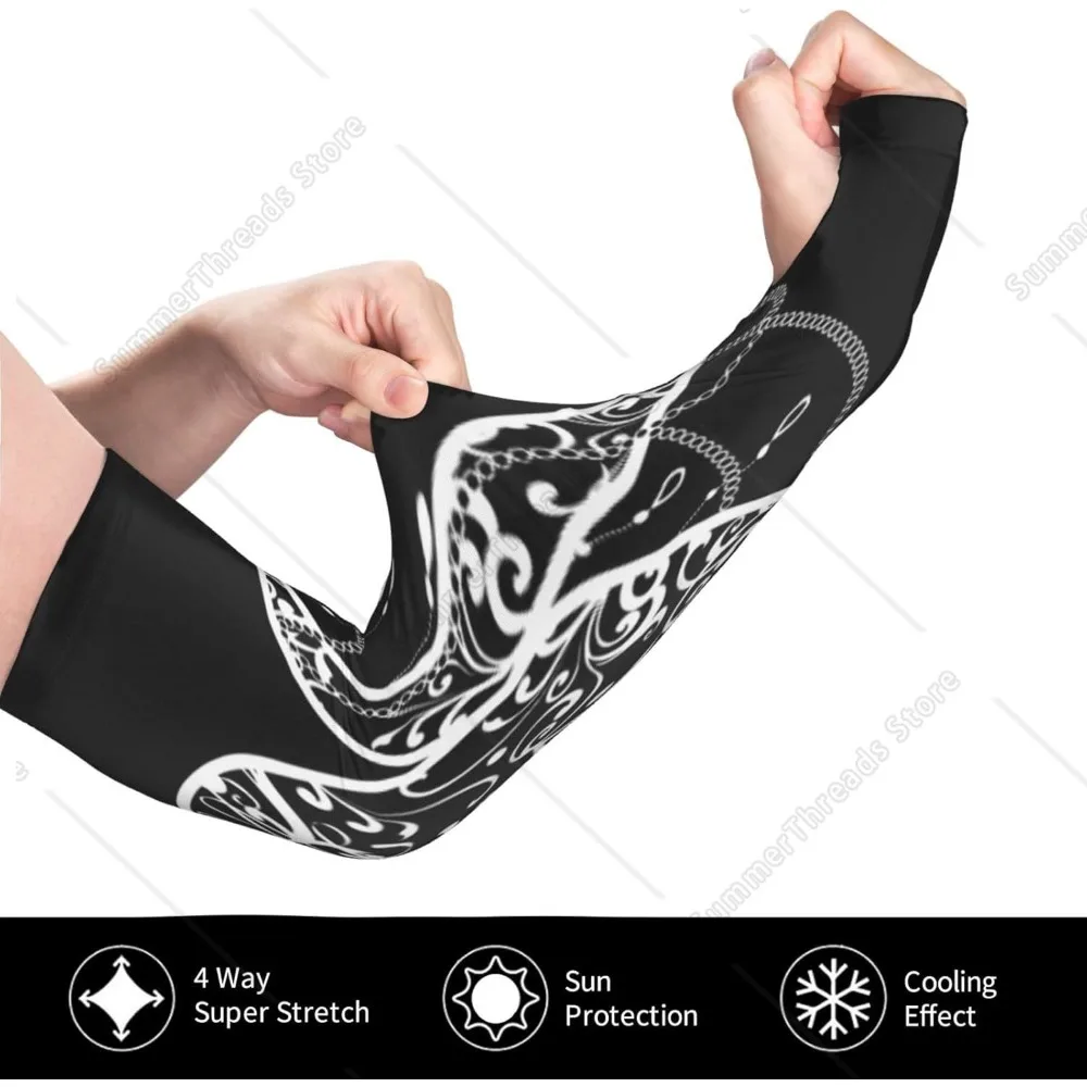 Wiccan Pagan Witch Tripple Moon Pentagram Sun Protection Arm Sleeves, Sports Arm Sleeves, Suitable For Sports, Travel