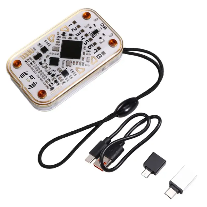 [¡NUEVO A09R!】 Lector RFID multiprotocolo Chameleon Ultra con NFC, que incluye llavero inteligente 2XT5577/CUID