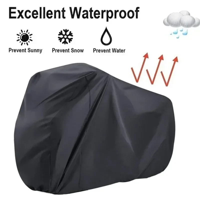 Cubierta para bicicleta cubierta de doble capa lluvia sol almacenamiento de bicicletas al aire libre multiusos lluvia nieve polvo cubiertas protectoras para todo tipo de clima