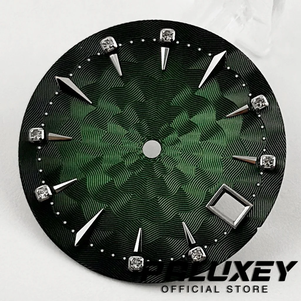 29mm Radial Pattern Watch Dial With Diamond Scale Design Women\'s Surface Watch Faces Modified Accessories for NH35 NH36 Movement