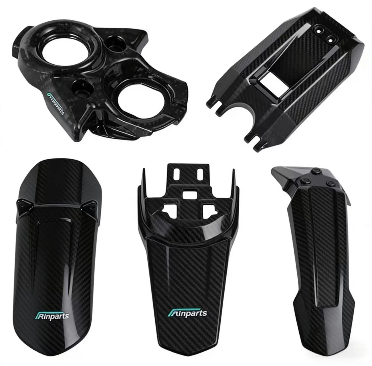 Premium Carbon Fiber Style Fender Decorative Cover Full Kit for Surron Light Bee LBX X S Off-road Motorcycle Mudguard Set