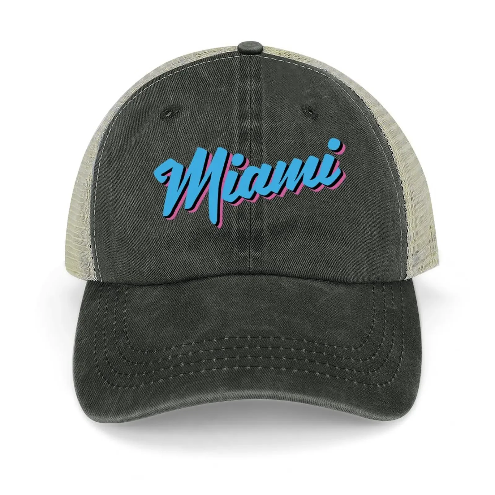 

Miami 80s Style Vice Shirt Cowboy Hat Hat Man Luxury Streetwear Visor western Hat Mens Caps Women's