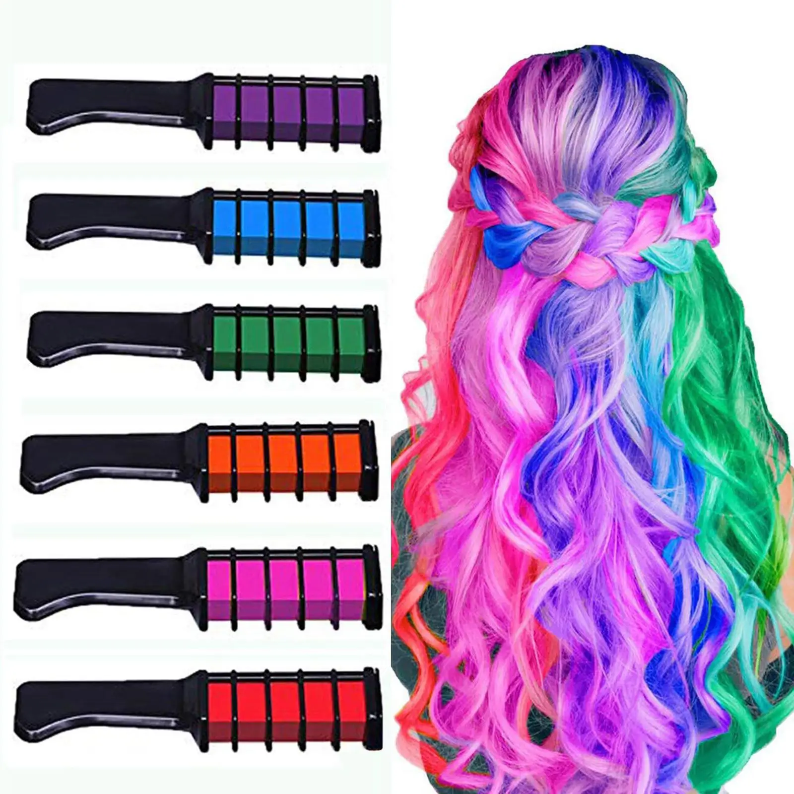 Mini Hair Dye Color Comb Chalk Products Personal Use Bright Hair Color Dye for Girls
