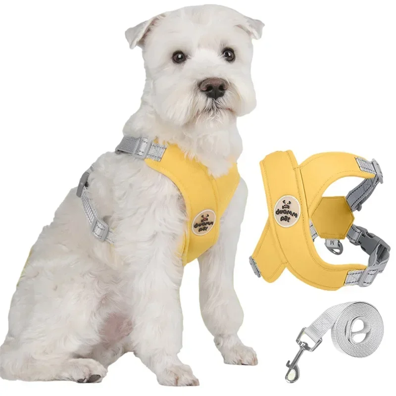 X Shaped Pet Harness Vest And Leash Set For Small Meidum Dogs Reflective Puppy Cat Harness Breathable Mesh Walking Chest Straps