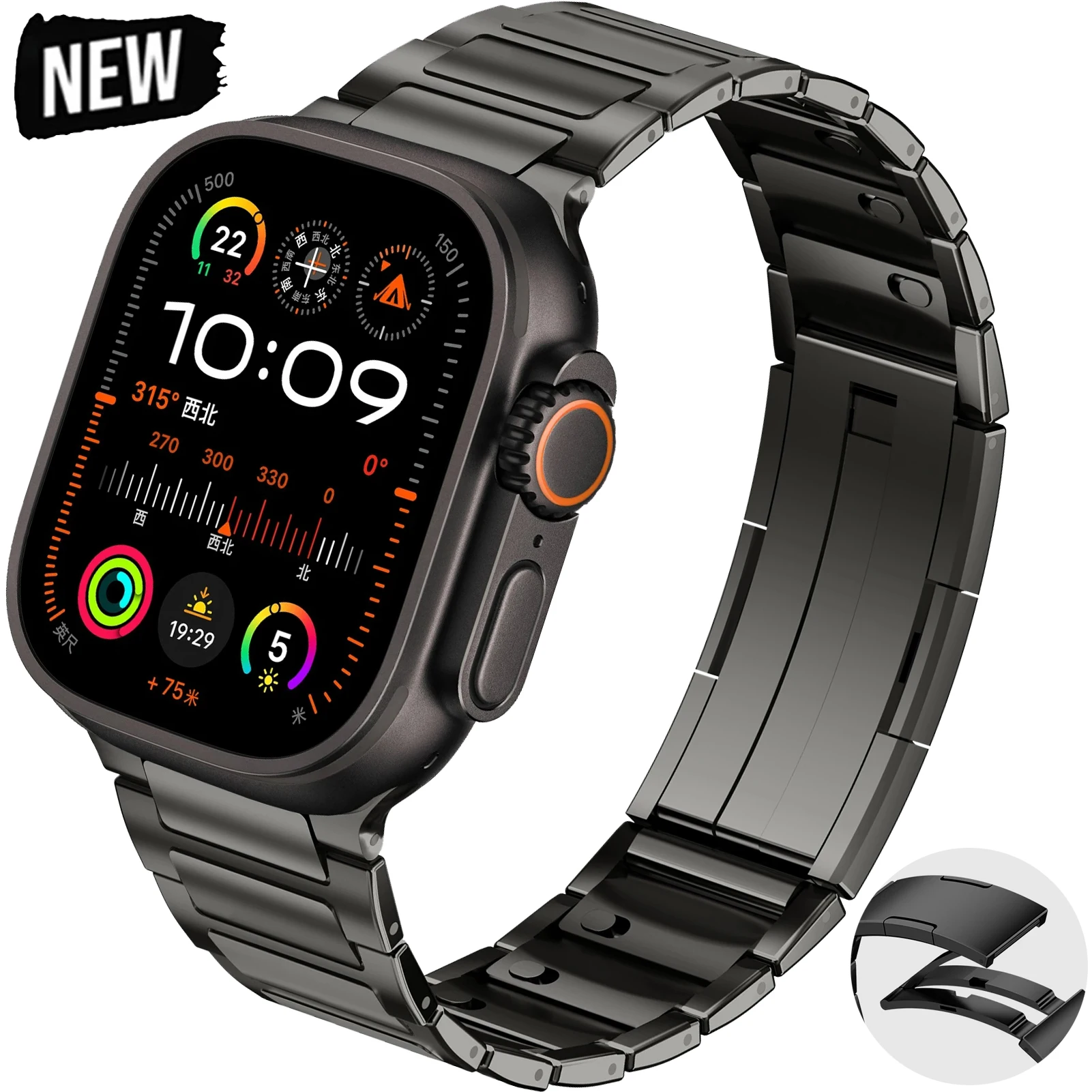 스테인리스 스틸 애플 워치 스트랩 이미지