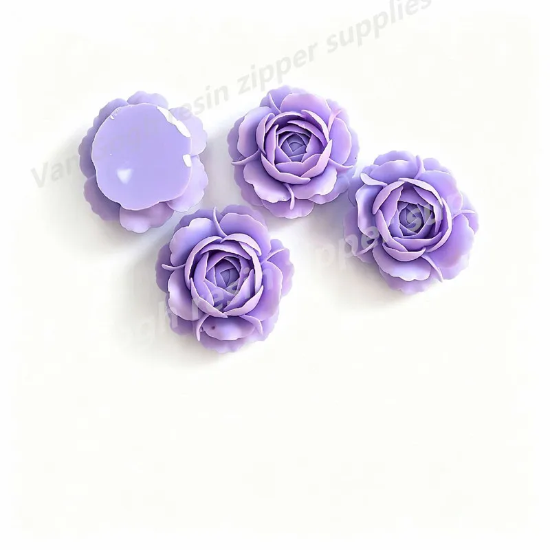 5 Stück Mix Neue Niedliche Harz-Blumen-Serie Flache Rückseite Scrapbooking DIY Schmuck Bastelzubehör Dekoration – Detail 7
