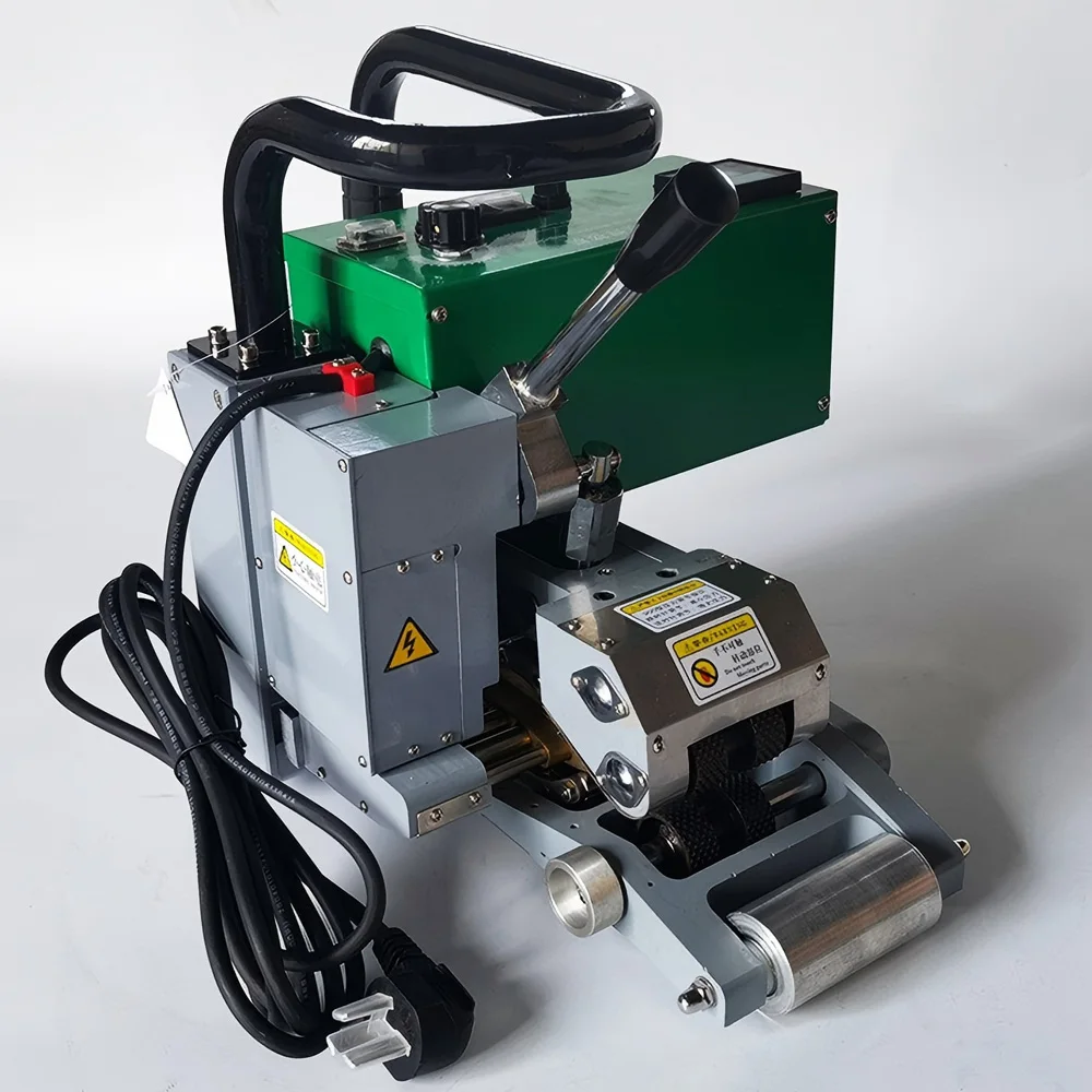 2100W Hot Wedge Welding Machine for HDPE Geomembrane Overlap - Industrial Welder with Digital Temperature Control & LED Display
