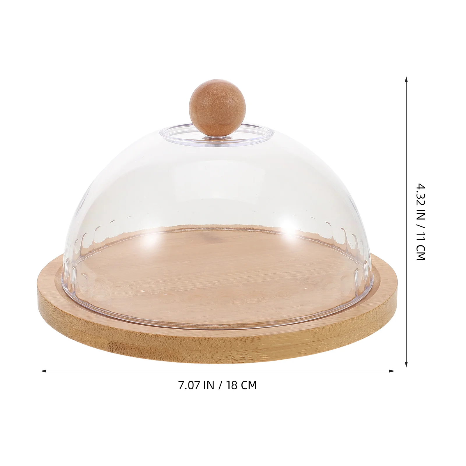 Dessert Butter Box Cake Plate with Lid Round Pan Wedding Stand Serving Platters Plastic Wood