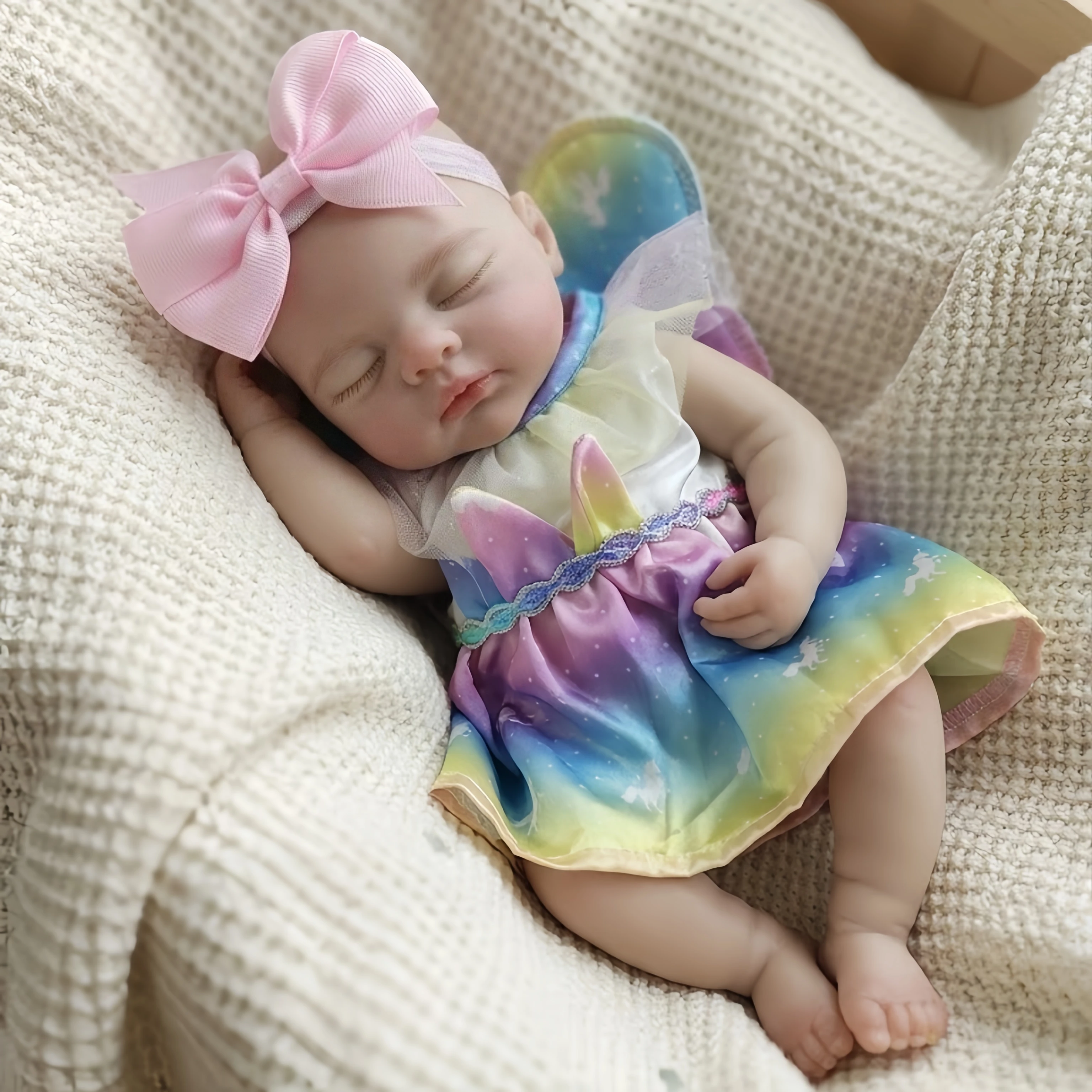 

12 Inch/30 cm Open Mouth Washable Full Silicone Reborn Girl Irys, 3D Vivid Skin, Realistic Newborn Bebe Reborn De Silicona