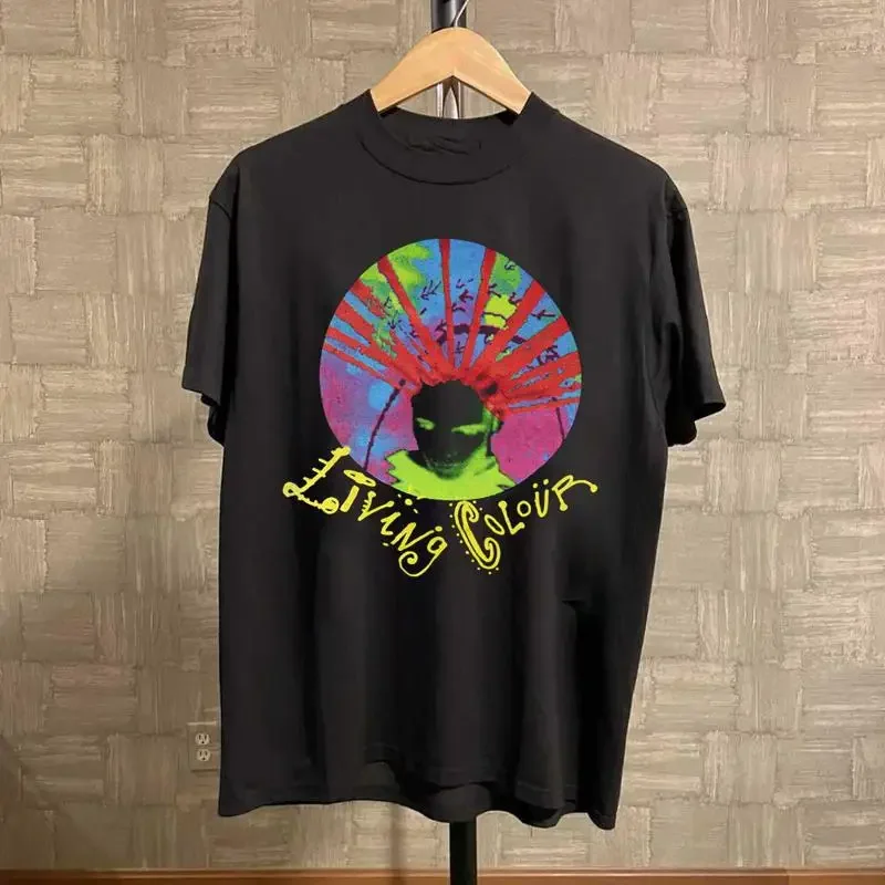 

1988 Living Colour Vivid Tour Black Cotton For Men T shirt S 5XL TMB2425