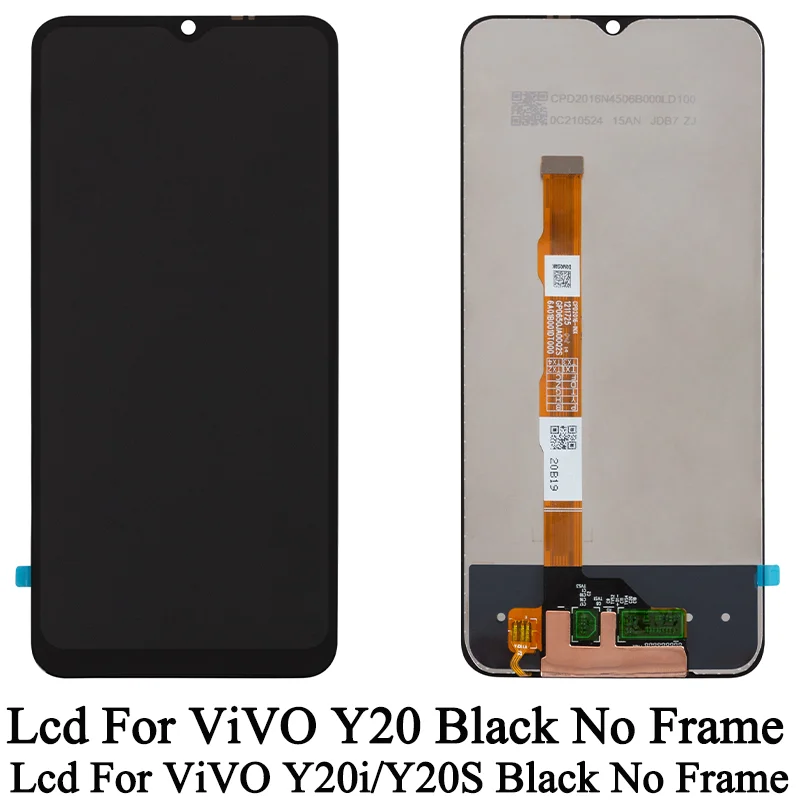 V2029 V2027 V2032 Premium Lcd For Vivo Y20 Display Touch Screen Vivo Y20S Digitizer Panel Assembly For Vivo Y20i LCD WITH FRAME