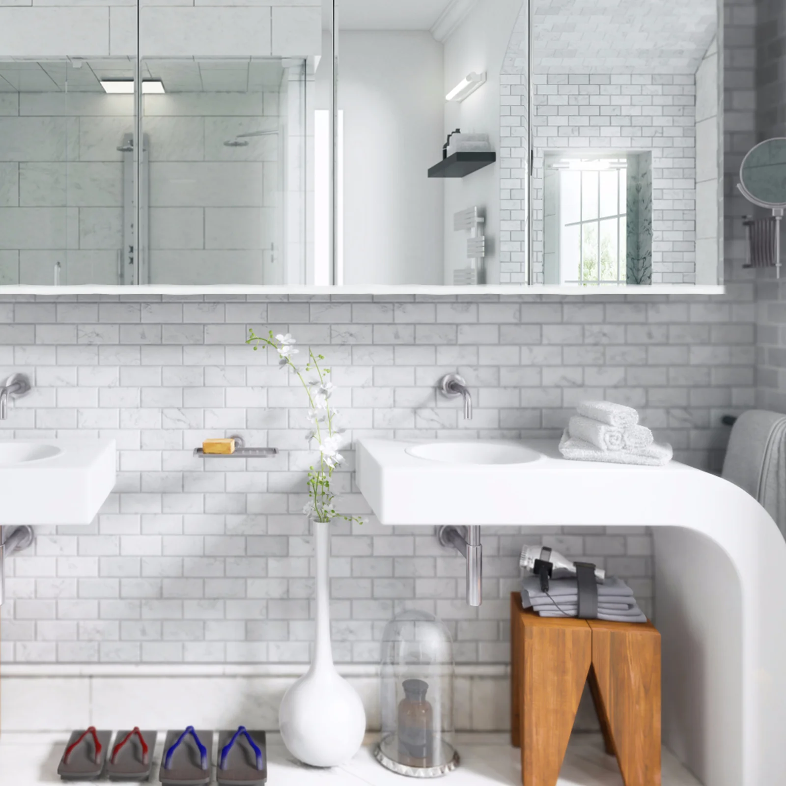 1 Rolle selbstklebende Kanten, Streifen, Fliesenbesatz, Kanten, langlebig, wasserdicht, selbstklebender Nahtstreifen für Wand, Boden, Spiegel, Dekor, Zuhause