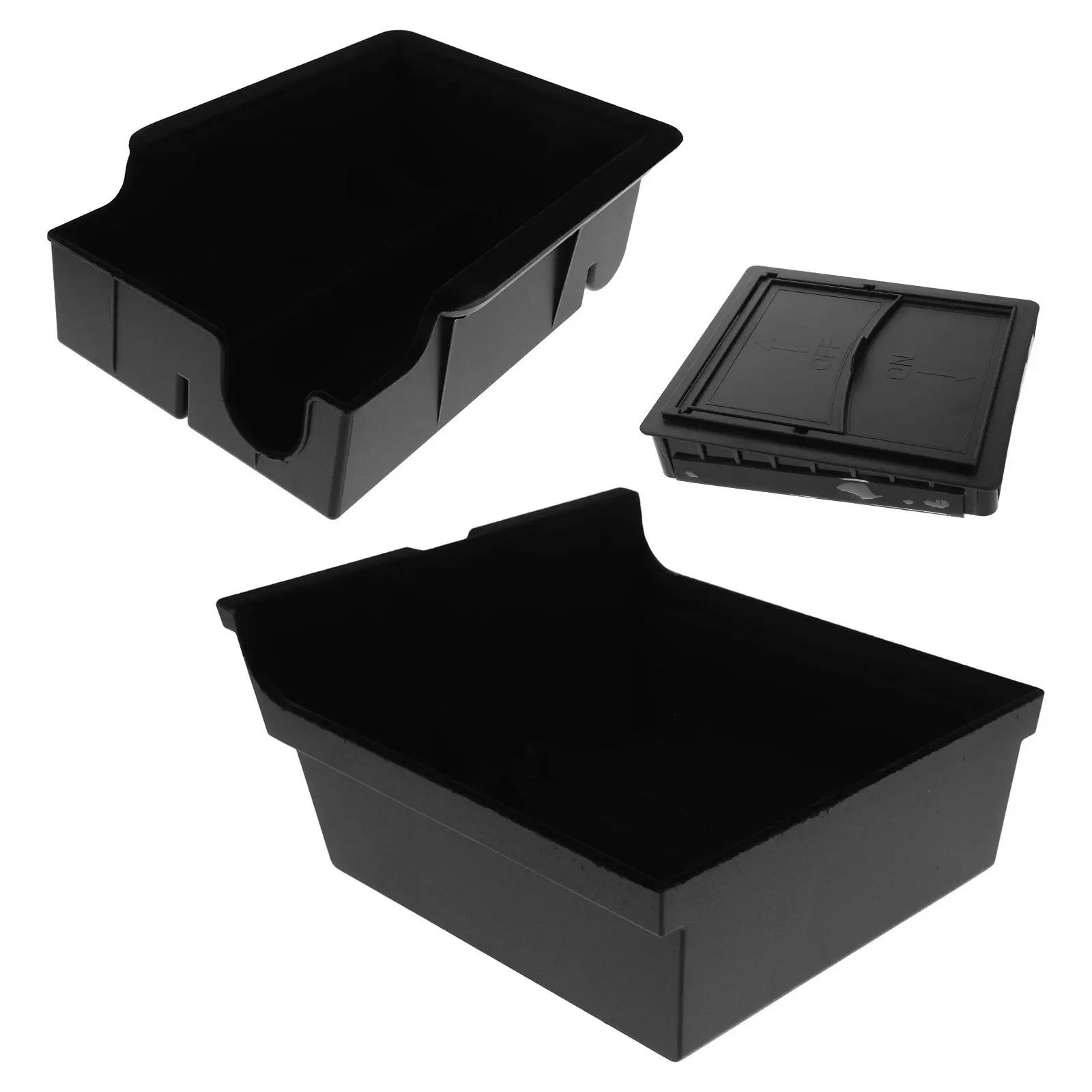 

Набор из 3 органайзеров для центральной консоли, черный пластик, для Y/3 2021, скрытое отделение для хранения, органайзер для салона автомобиля