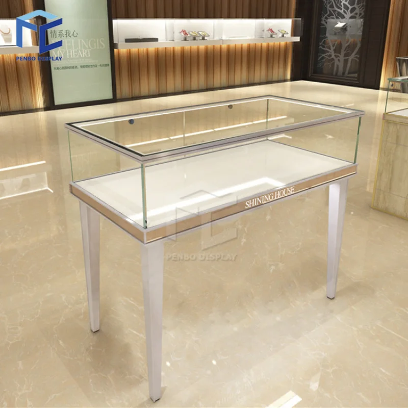 2025customized.Modern Jewellery Display Counter Design Luxury Glass Used Jewelry Display Showcase