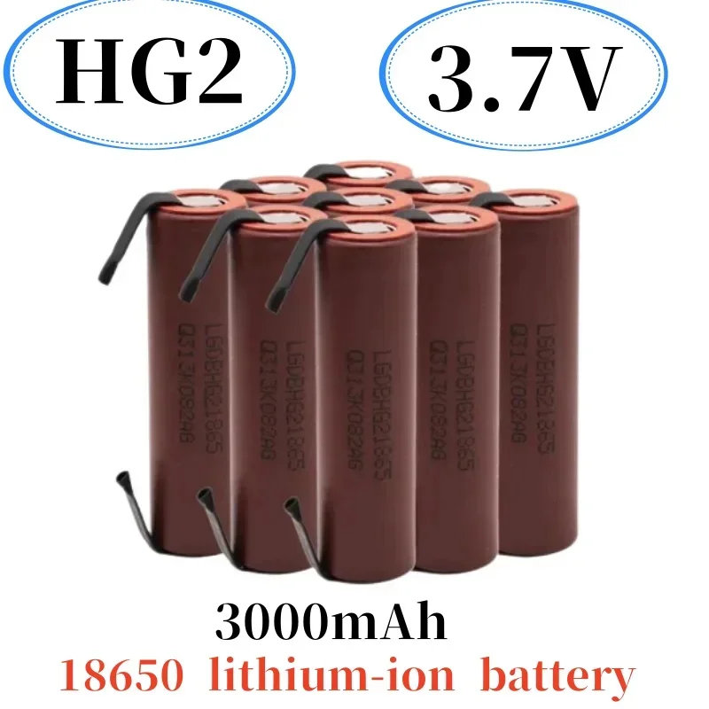 

original large capacity 18650 lithium-ion battery 3000mAh 3.7V HG2 nickel blade screwdriver rechargeable battery+free shipping