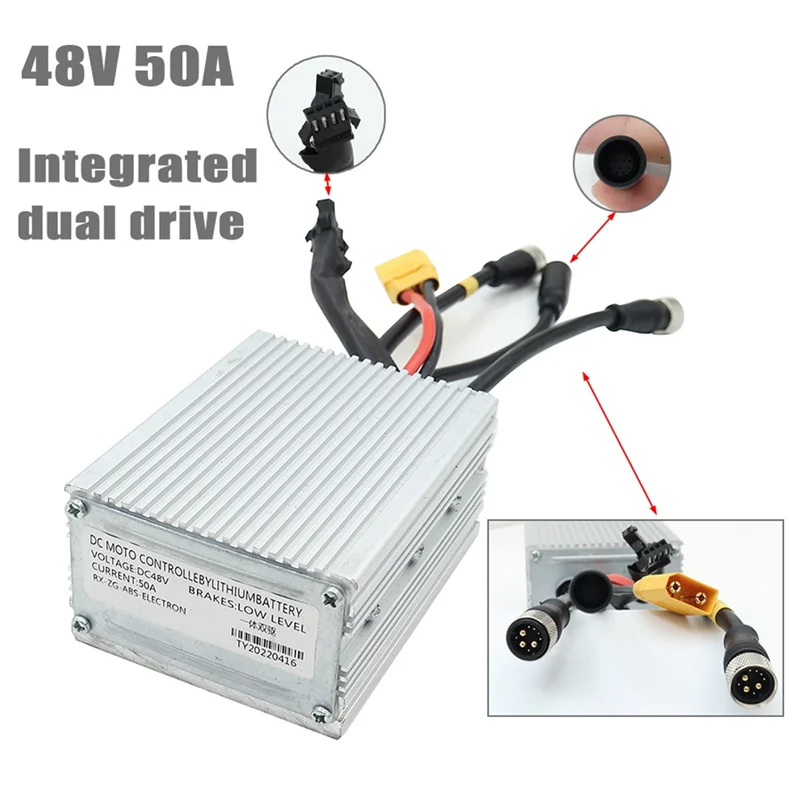 48V 50A Dual Drive Controller+Dashboard Meter for KUGOO G-Booster Electric Scooter Integrated Dual Drive Controller