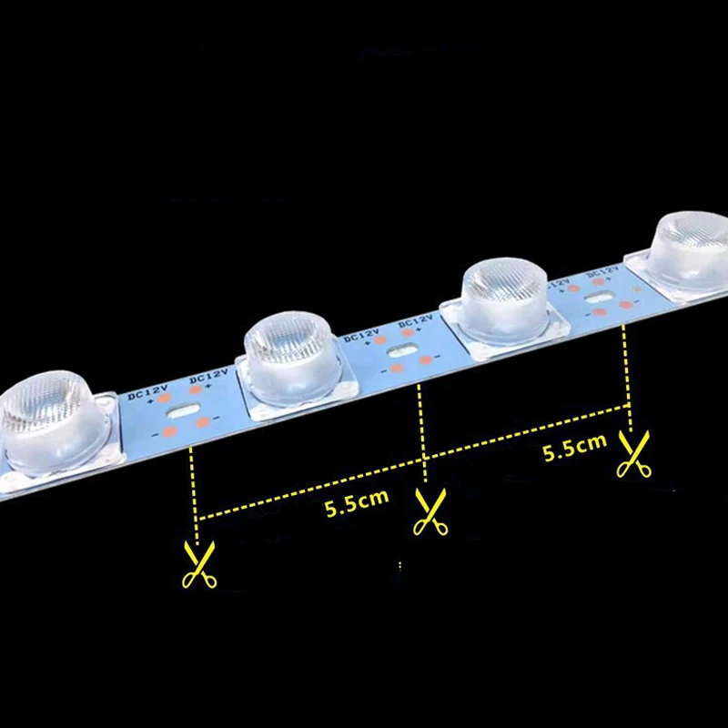 10szt 50cm 12v LED Double Side Light Strip Rigid Bar Indoor Outdoor Waterproof Diffuse Module Strip Bus Metro Traffic Lightbox