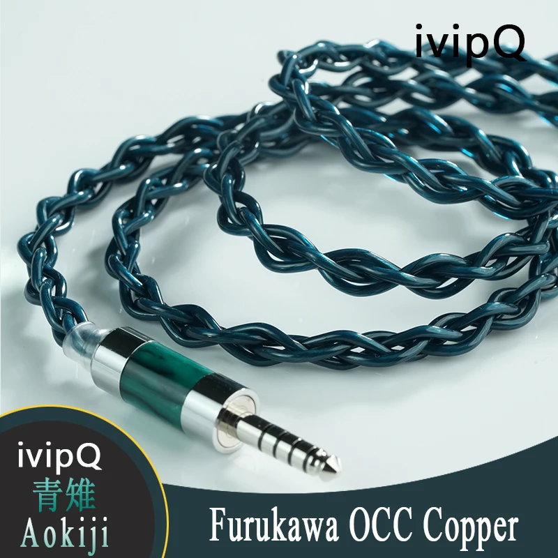 IvipQ-Aokiji Furukawa OCC Copper Earphone Upgrade Cable with 4.4mm